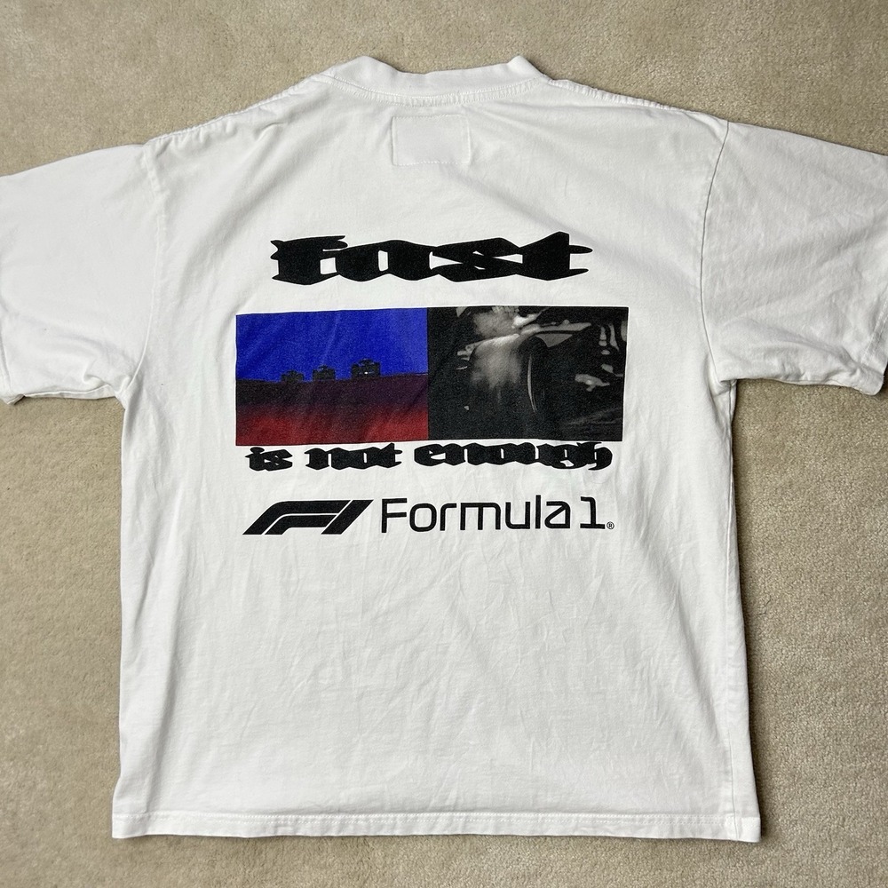Pacsun Formula 1 F1 Fast Is Not Enough Graphic T-shirt Men Large White